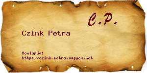 Czink Petra névjegykártya